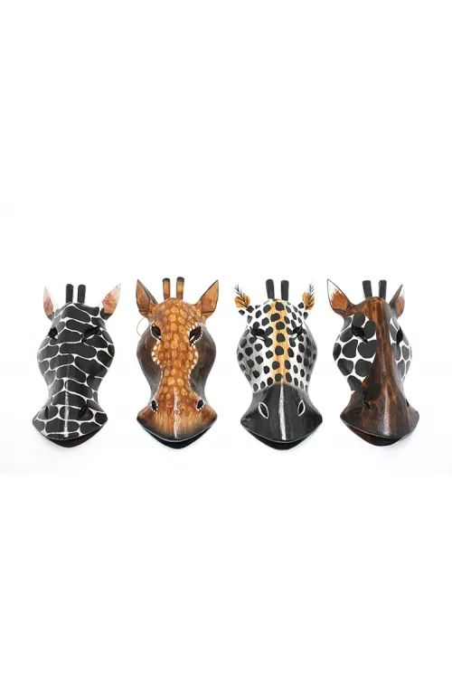 Ahşap Duvara Asmalı 20 Cm Zebra Maske