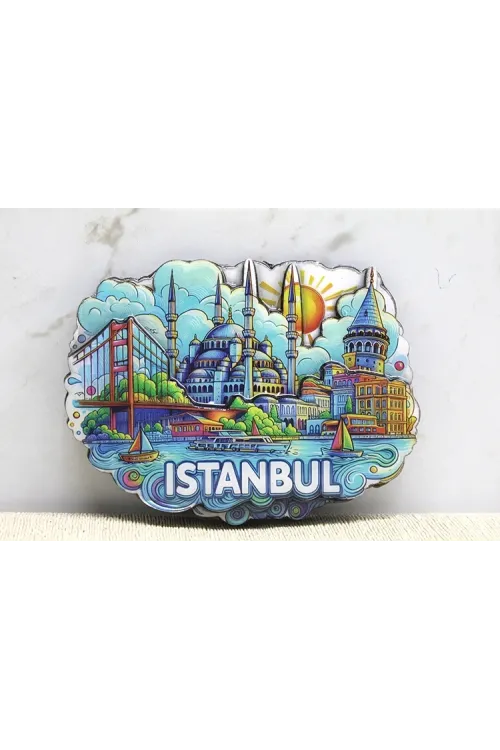 Ahşap İstanbul Temalı Magnet IEG4361