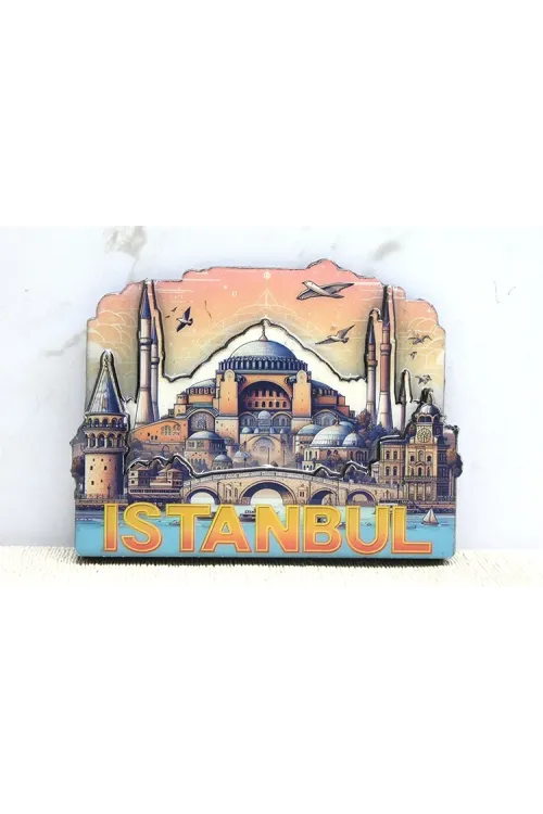 Ahşap İstanbul Temalı Magnet IEG4364