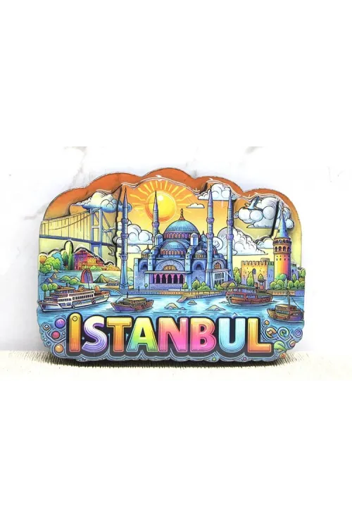 Ahşap İstanbul Temalı Magnet IEG4366