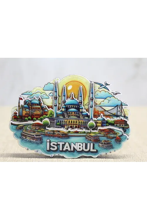 Ahşap İstanbul Temalı Magnet IEG4598