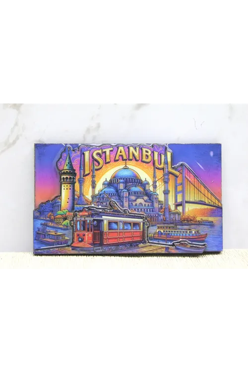 Ahşap İstanbul Temalı Magnet - (1 Adet) Seçenek 13
