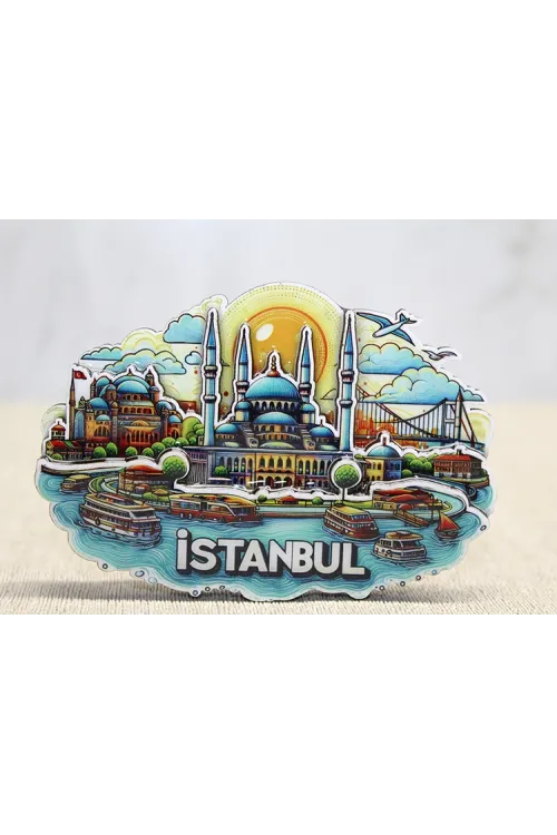 Ahşap İstanbul Temalı Magnet - (1 Adet) Seçenek 3