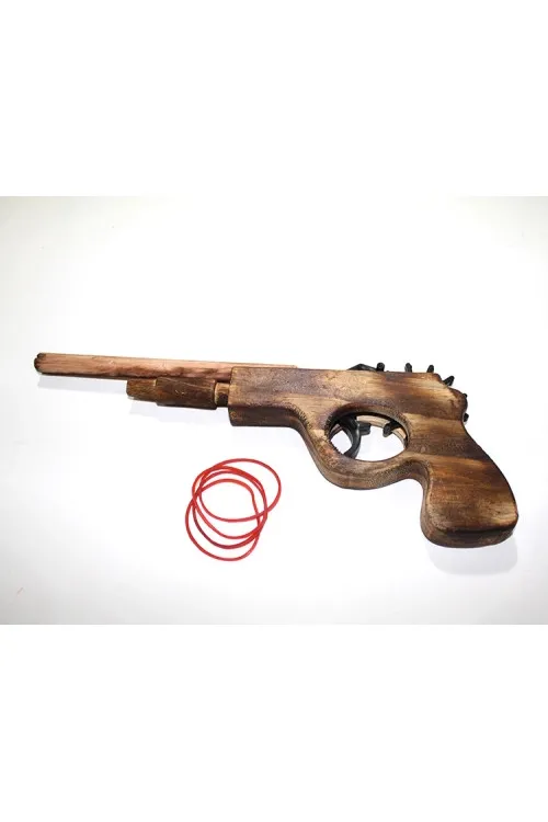 Ahşap Lastik Atan Tabanca