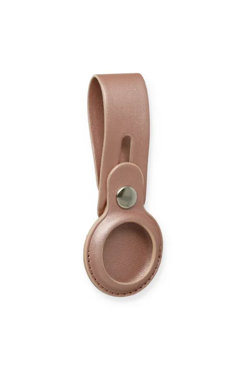 Airtag Askılı Deri Kılıf - Rose Gold