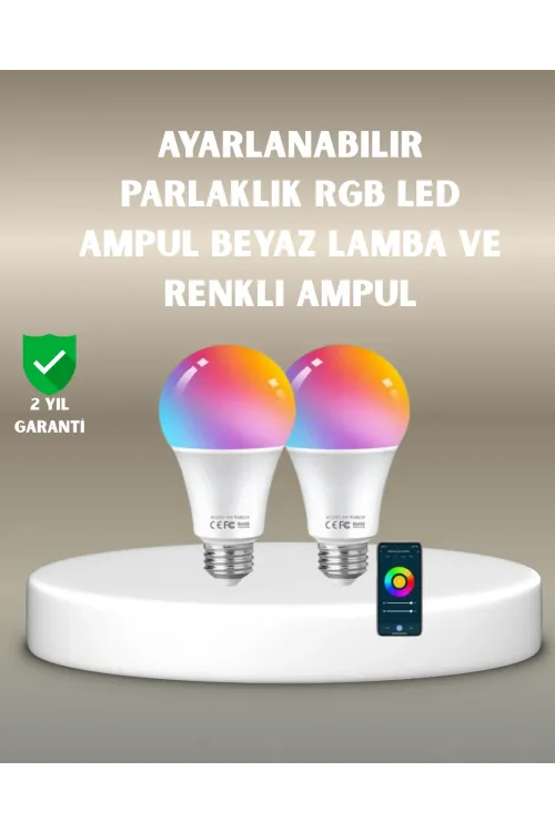 Akıllı 9w Rgbw Led Ampul, Tasaruflu Romantik Işıklı