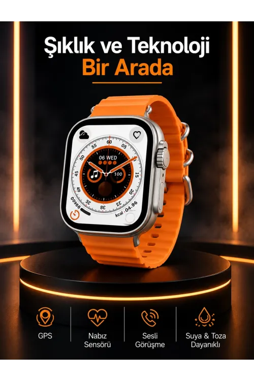 Akıllı Saat Android Ve İos Uyumlu 49 Mm Nfc Özelliği Gps Takibi Yeni Nesil