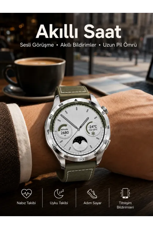 Akıllı Saat Bildirim Görme Sesli Görüşme Çoklu Kordon Gps Takibi