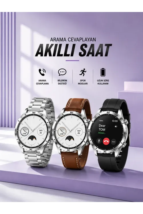 Akıllı Saat Bildirim Görme Sesli Görüşme Çoklu Kordon Gps Takibi