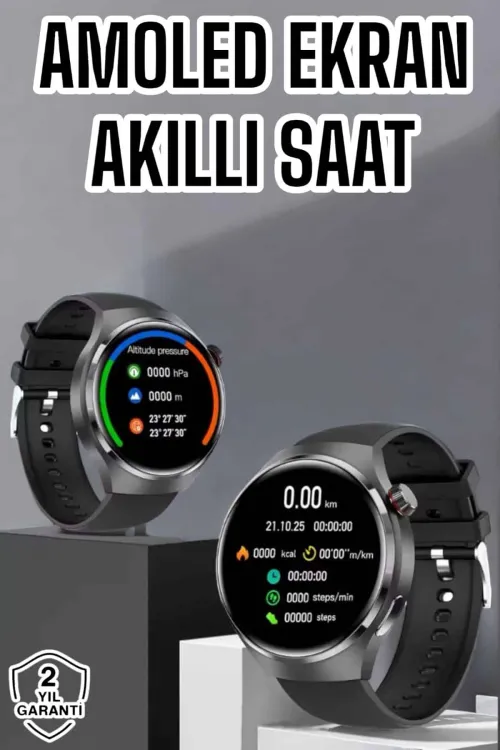 Akıllı Saat Bluetooth Bağlantılı Amoled Ekran Uyku Ve Sağlık Takibi
