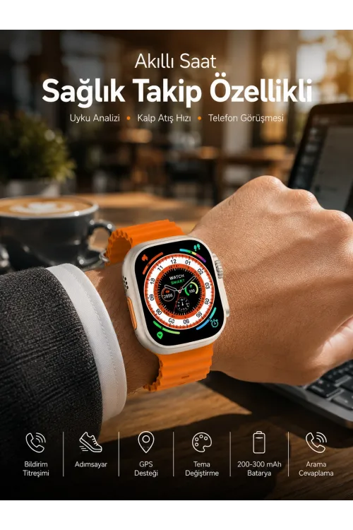 Akıllı Saat Bluetooth Bağlantılı Uyku Ve Sağlık Takibi
