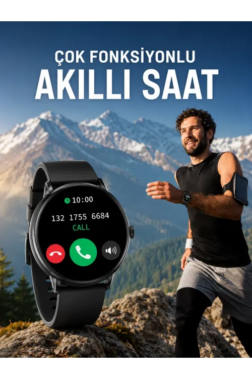 Akıllı Saat Çok Fonksiyonlu Sesli Görüşme Nfc Uyumlu Amoled Ekran