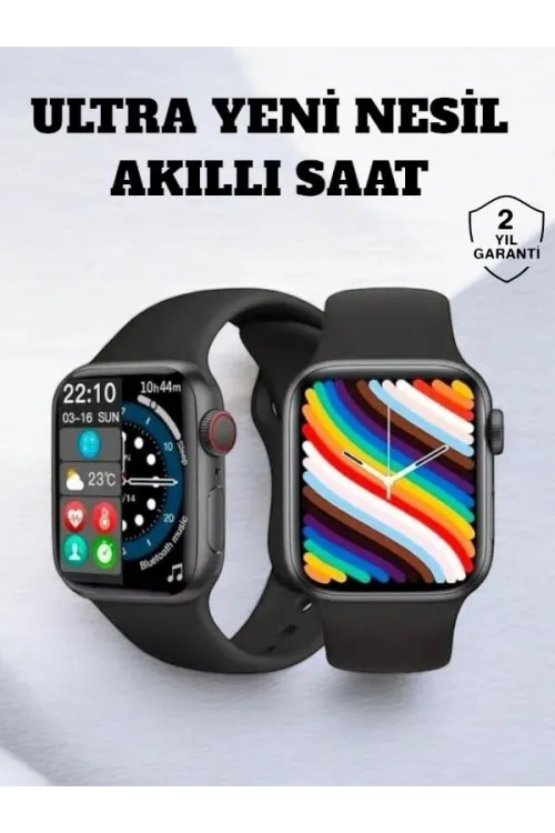 Akıllı Saat İos Ve Android İle Uyumlu Şık Ve Çok Fonksiyonlu