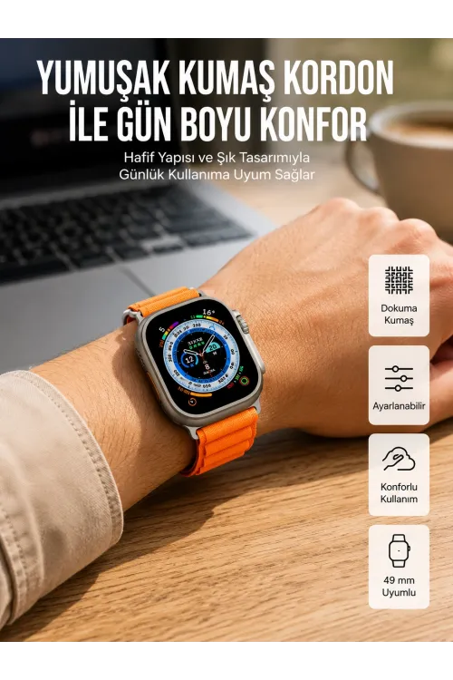 Akıllı Saat Ultra Android & İos Uyumlu Arama Bildirim Özellikli