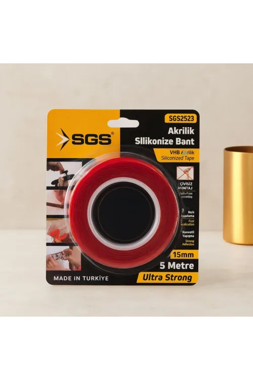 Akrilik Silikonize Çift Taraflı Bant (VHB) 15mm x 5yd