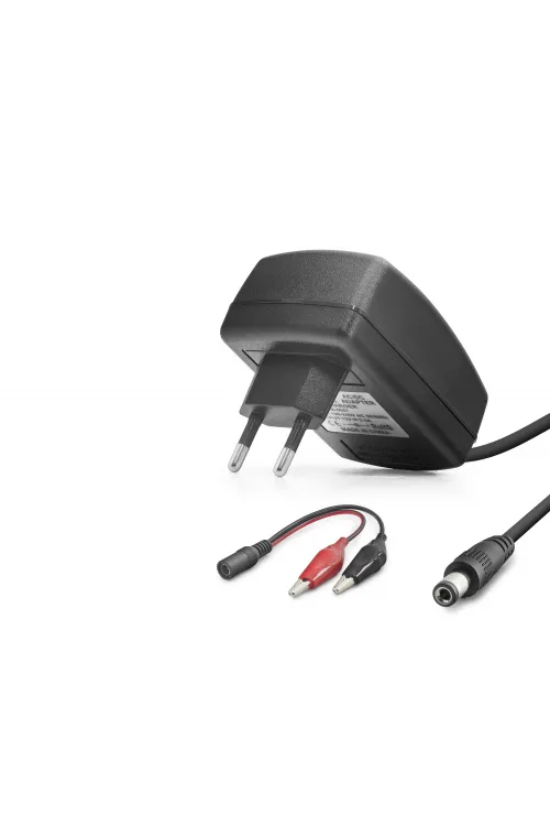 Akü Şarj Adaptörü 12V 2.5A 30W Krokodil Uç Siyah B5057