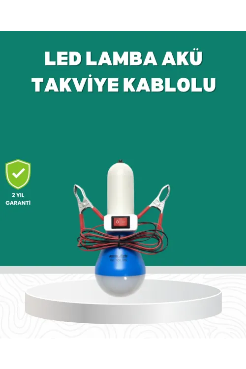 Aküden Çalışan 12v Led Ampul Taşınabilir Kullanım