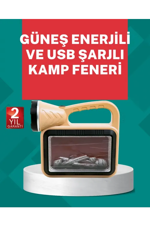 Alev Efektli Güneş Enerjili Lamba – Su Geçirmez