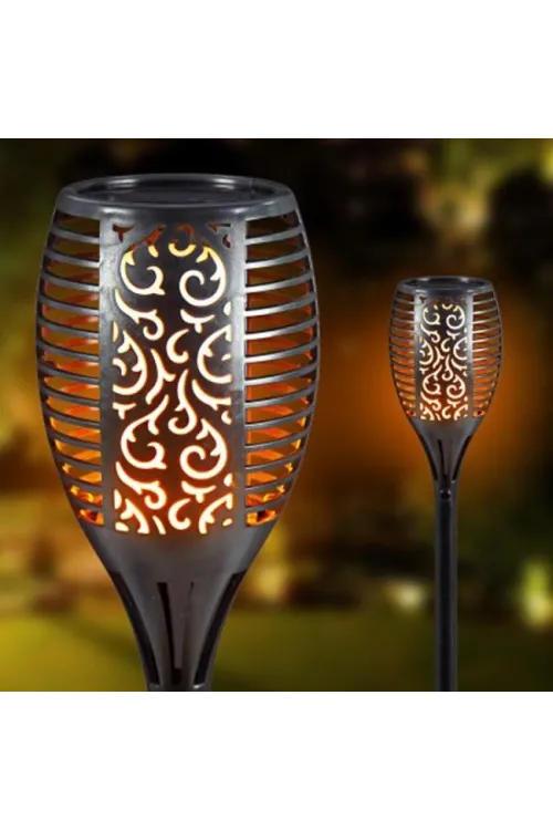 Alev Efektli Solar Bahçe Lambası (51 cm)
