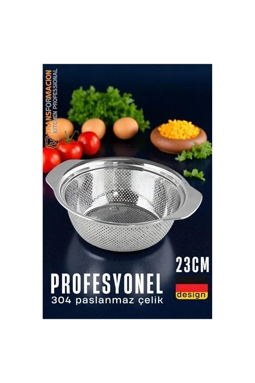 Alman Tip Kevgir - 304 Paslanmaz Çelik Profesyonel Süzgeç 23 Cm 721832