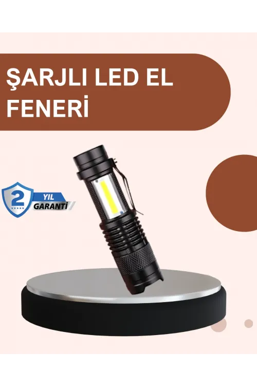 Alüminyum Gövdeli 2000 Lümen Güçlü Led El Feneri