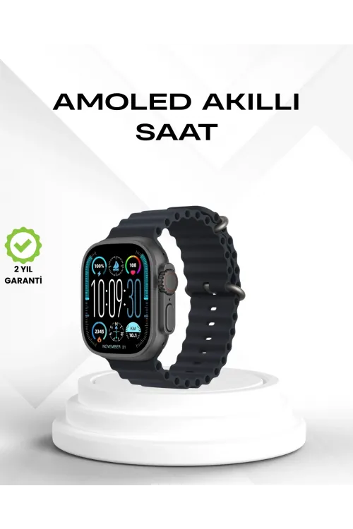 Amoled Akıllı Saat Bluetooth Arama Su Geçirmez