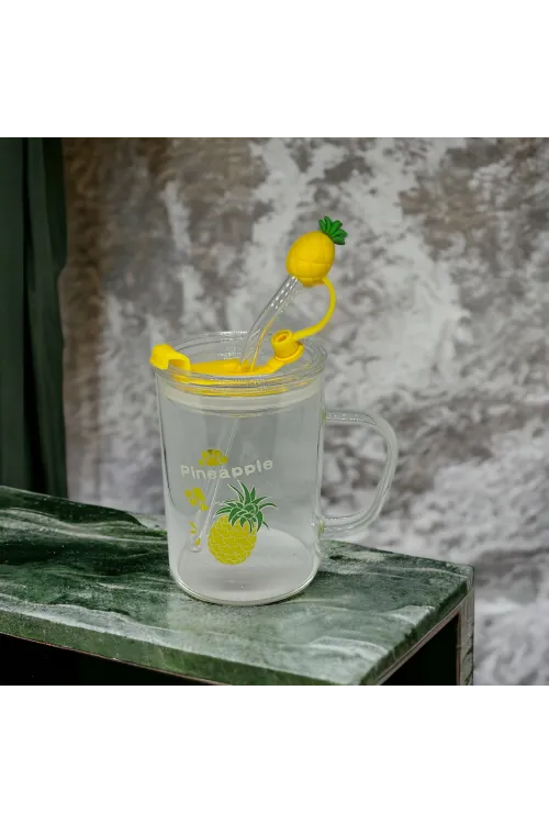 Ananas Tasarımlı Kupa Bardak