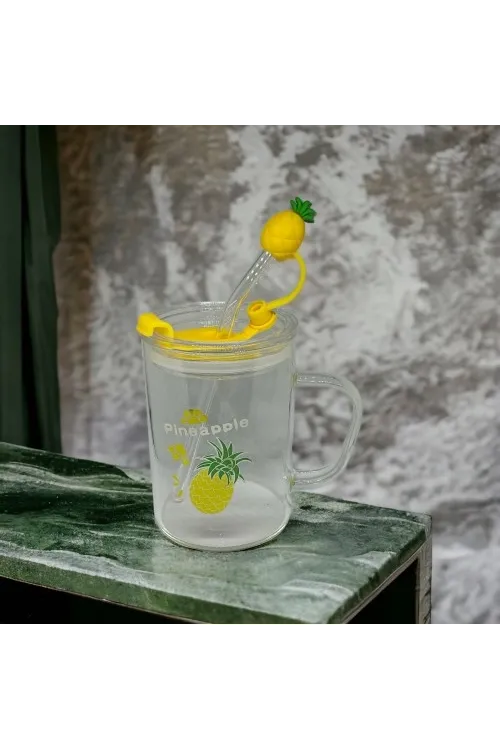 Ananas Tasarımlı Kupa Bardak