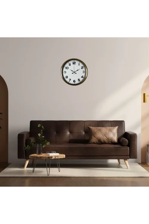 Antik Stil Eskitme 40 Cm Metal Duvar Saati