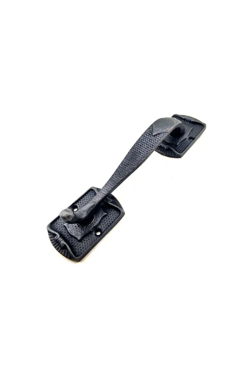 Antika Tarz Dekoratif Pirinç Ayak Tip Büyük Kapı Çekme Kolu - 220x50mm, Oksit