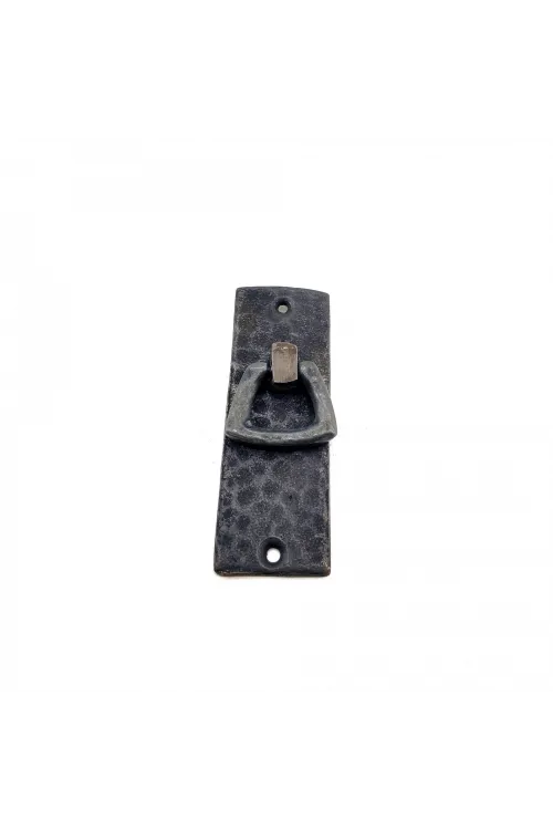 Antika Tarz Dekoratif Pirinç Dik Dövme Mobilya Kulbu - 90x31 Mm, Oksit