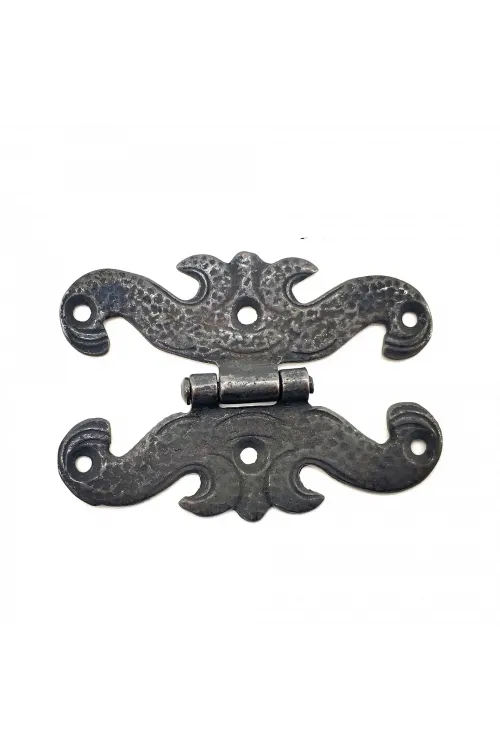 Antika Tarz Dekoratif Pirinç Kelebek Menteşe - 63x45 Mm, Oksit