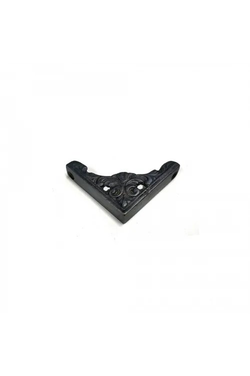 Antika Tarz Dekoratif Pirinç Köşe Süsü - 58x58 Mm, Oksit