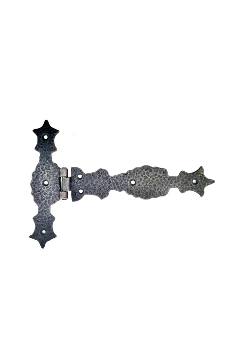 Antika Tarz Dekoratif Pirinç Kuyruklu Zambak Menteşe - 175x248 mm, Oksit