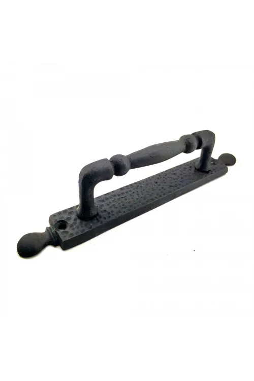 Antika Tarz Dekoratif Pirinç Misket Çekme Kapı Kolu - 223x33 Mm, Oksit