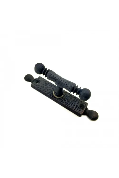 Antika Tarz Dekoratif Pirinç Misket Pencere Kolu - 165x32 Mm, Oksit
