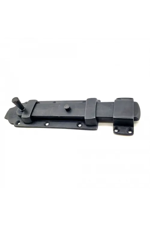 Antika Tarz Dekoratif Pirinç Yassı Kapı Sürgüsü - 55x215 Mm, Oksit