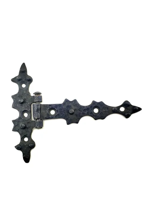 Antika Tarz Dekoratif Pirinç Yıldız Kuyruklu Menteşe - 85x110 mm, Oksit