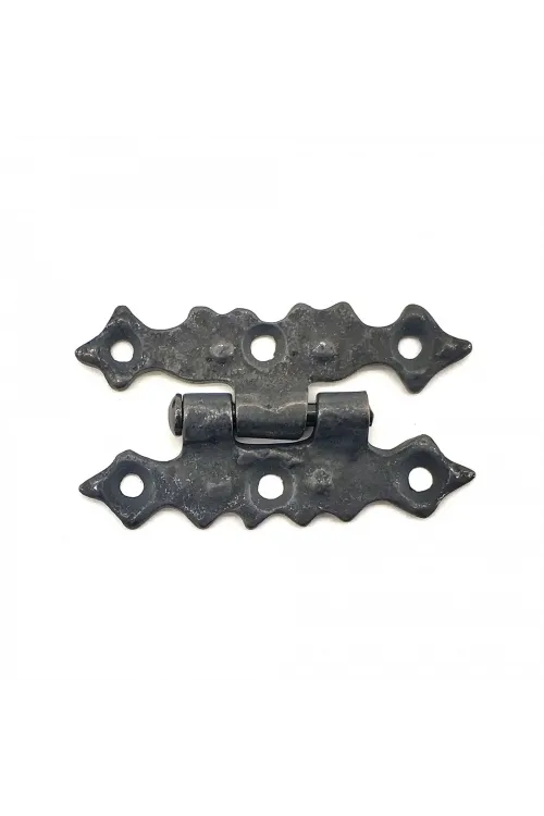 Antika Tarz Dekoratif Pirinç Yıldız Menteşe - 63x36 Mm, Oksit