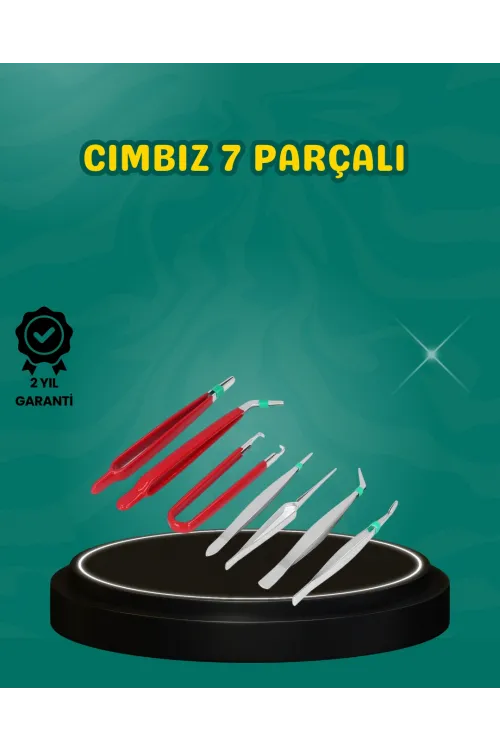 Antistatik 7’li Hassas Cımbız Takımı Manyetik Olmayan Uçlu