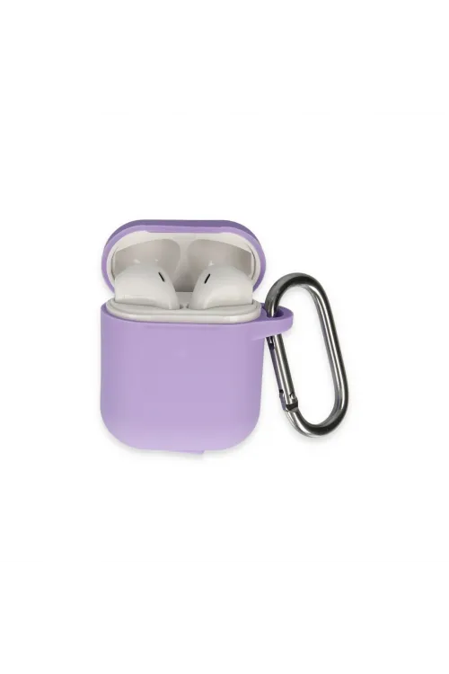 Apple Airpods 2 (2.nesil) Hang Kılıf - Lila