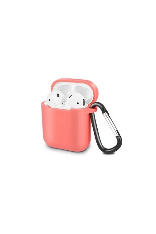 Apple Airpods 2 (2.nesil) Sert Silikon Kılıf - Fuşya