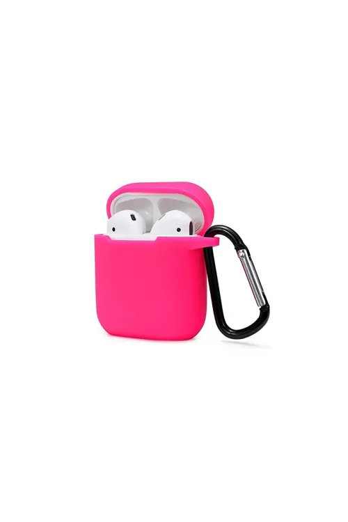 Apple Airpods 2 (2.nesil) Sert Silikon Kılıf - Pembe