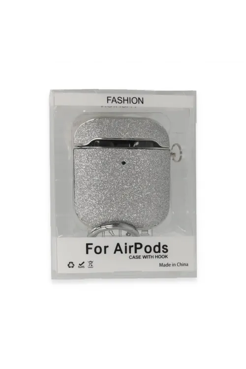 Apple Airpods 2 (2.nesil) Spell Simli Kılıf - Gümüş