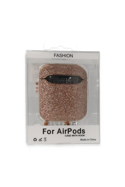 Apple Airpods 2 (2.nesil) Spell Simli Kılıf - Rose Gold
