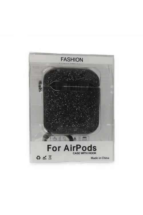 Apple Airpods 2 (2.nesil) Spell Simli Kılıf - Siyah