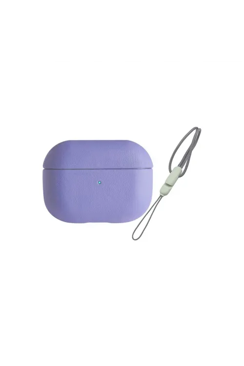 Apple Airpods 3 (3.nesil) 405 Deri Kılıf - Lila