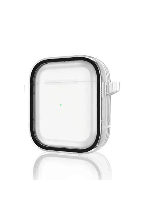 Apple Airpods 4 (4.nesil) Shiny Şeffaf Kılıf - Siyah