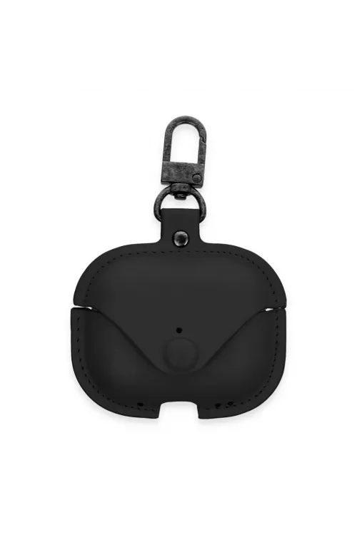 Apple Airpods Pro 2 (2.nesil) Çanta Deri Kılıf - Siyah