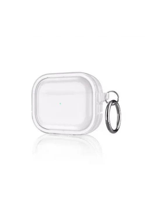 Apple Airpods Pro 2 (2.nesil) Shiny Şeffaf Kılıf - Beyaz